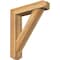 Ekena Millwork Traditional Craftsman Rough Sawn Bracket w/ Offset Brace, Western Red Cedar, 6"W x 26"D x 30"H BKT0604X26X30TRA04RWR - alternate 1